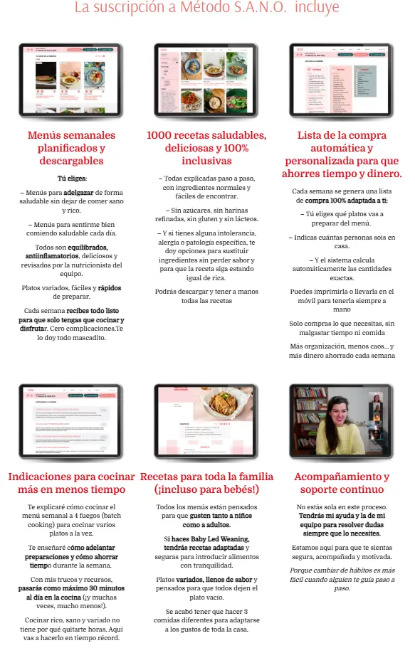 dieta de metodo sano para poder adelgazar y vivir bien