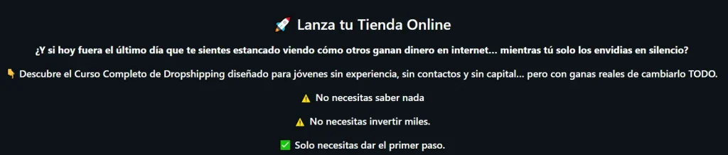Curso de dropshipping de Alejandro Becker Moreno