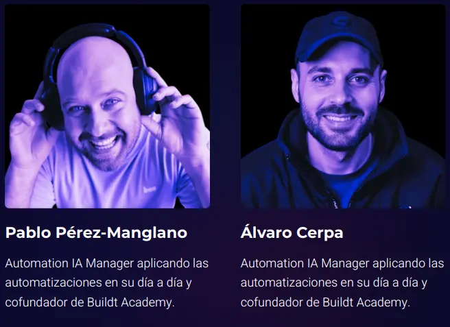 Pablo Pérez-Manglano y Álvaro Cerpa creadores de Buildt Academy