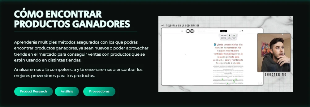 Ecommerce Accelerator es una formación pensada para quien quiere aprender de verdad como hacer dropshipping y no perderse en tutoriales sueltos