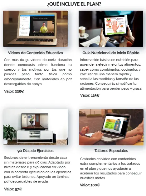 El Metodo Healthy 90 viene cargadito de material para que no te falte de nada mientras aprendes como bajar de peso
