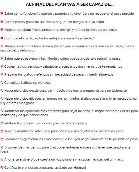 En resumen, aquí hay de todo: comida rica, rutinas que caben en tu agenda y un equipo que te acompaña en cada paso para que el reto de como bajar de peso sea más fácil y hasta divertido.