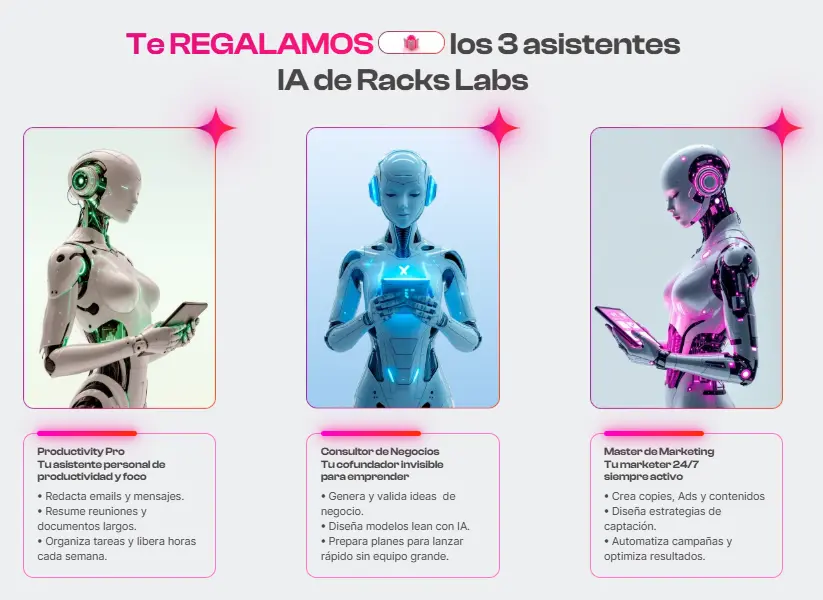 3 Asistentes IA de racks labs gratis