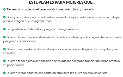 Este plan está hecho para mujeres con poco tiempo que buscan como bajar de peso sin complicarse. Si tu agenda está a tope, quieres comer rico y no te apetece matarte en el gimnasio, aquí tienes un traje a medida.