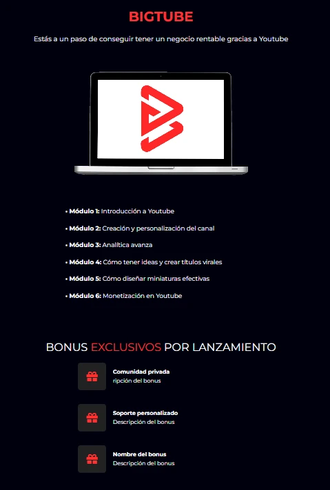 ¿Qué aprenderás en Bigtube?