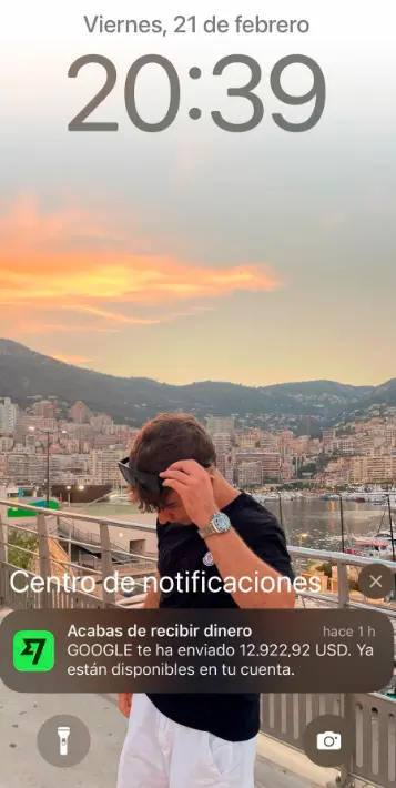 Dinero recibido de la monetizacion