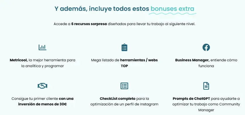 Bonus extra del curso