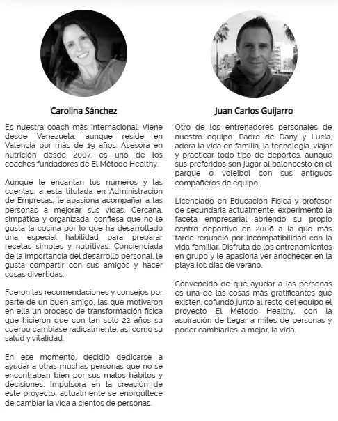 CAROLINA SANCHEZ Y JUAN CARLOS GUIJARRO CREADORES DEL METODO HEALTY 90 DIAS
